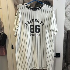 SHEIN White Striped Coverup